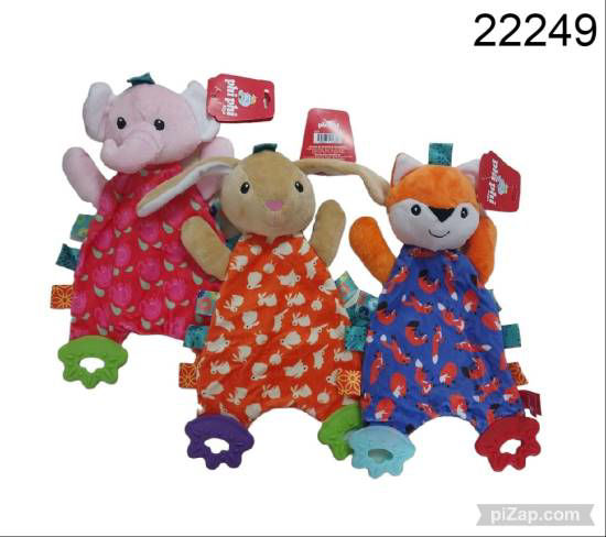 Imagen de  APEGO PELUCHE ANIMALES CON TRAPITO TEXTURA 30CM 3.26